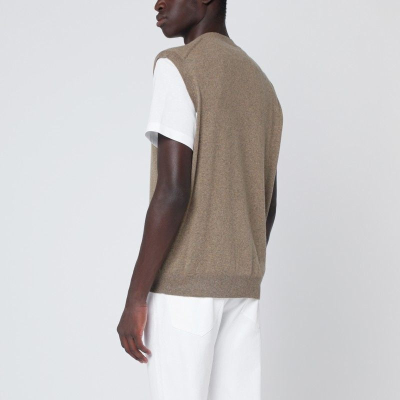 LORO PIANA Cashmere Gilet with V-Neck Design