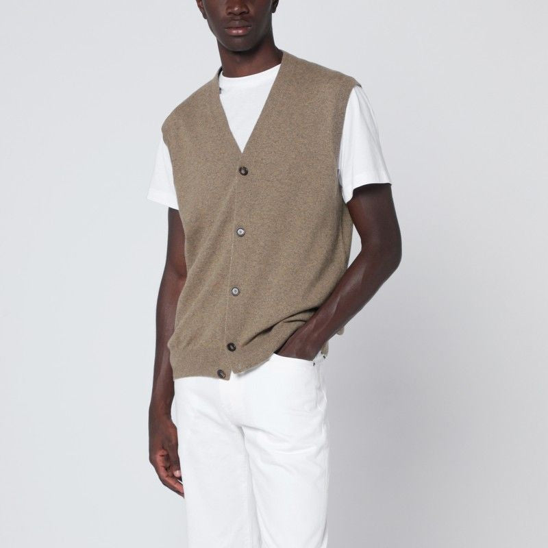 LORO PIANA Cashmere Gilet with V-Neck Design