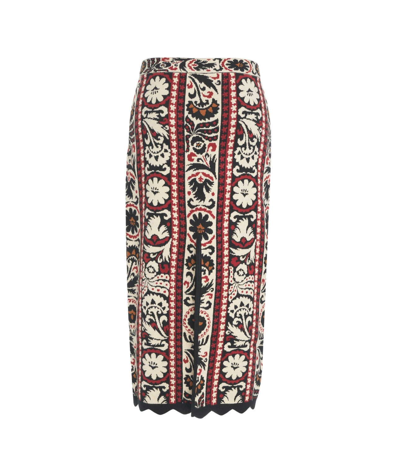 FARM RIO Embroidered Skirt with Scalloped Hem for Women