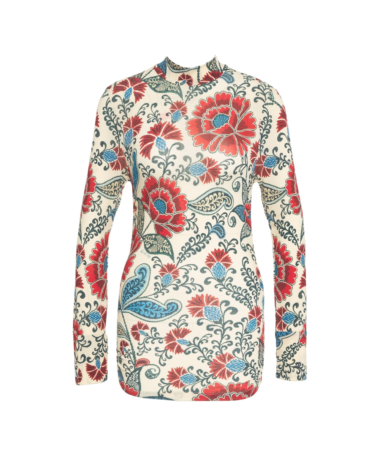 FARM RIO Fitted Floral Turtleneck Top for Women