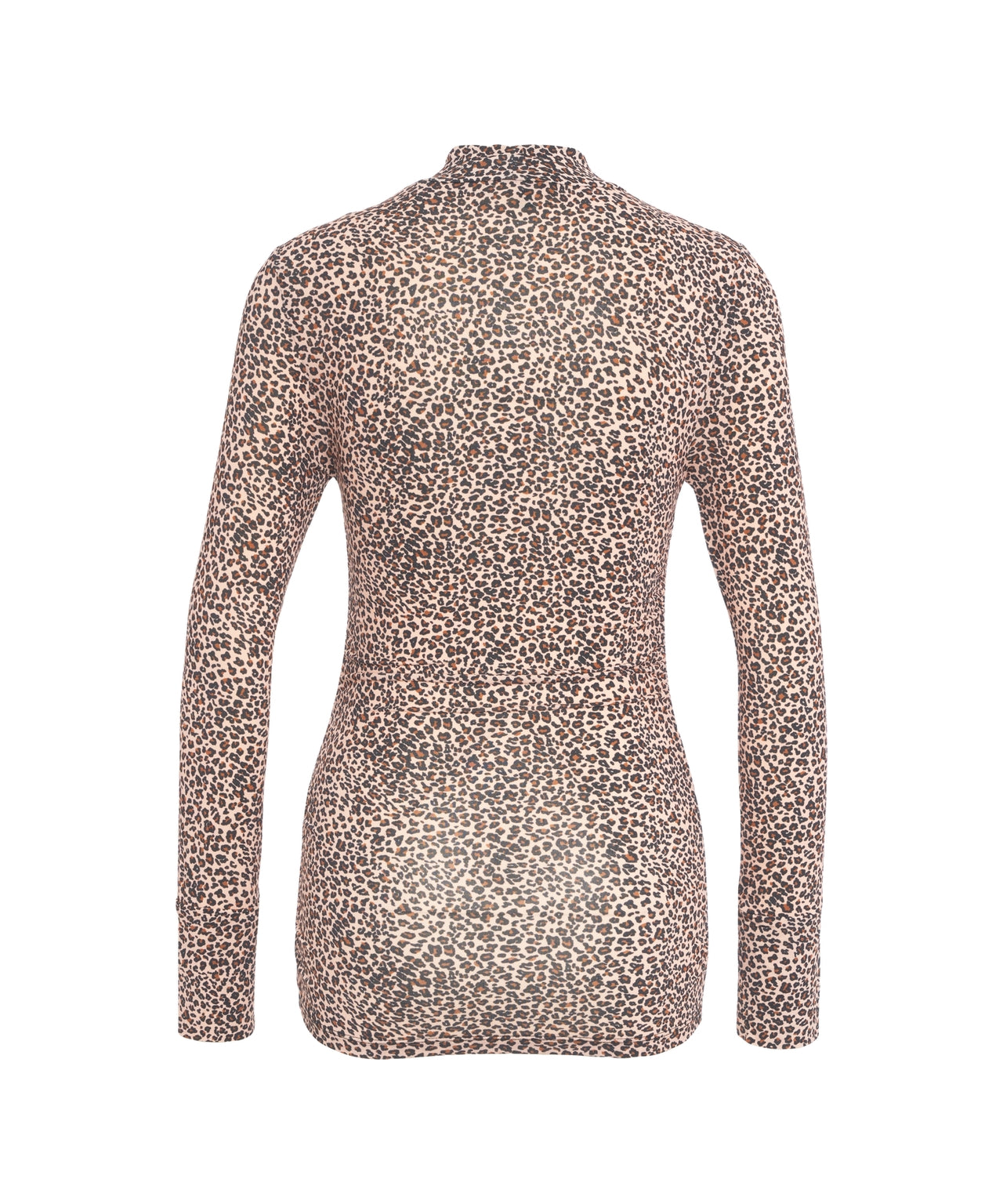 FARM RIO Animal Print High Collar Long Sleeve Top