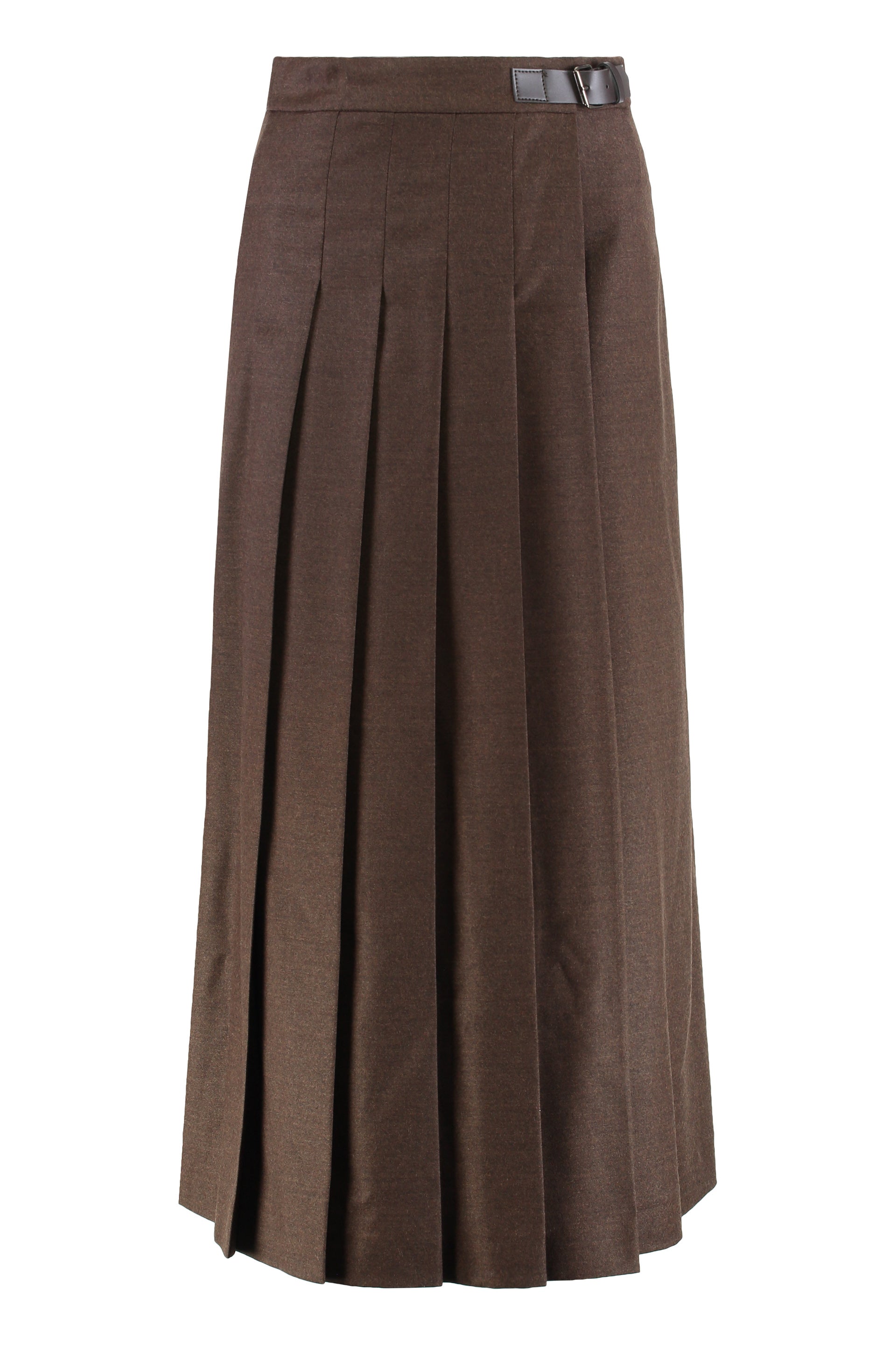 WEEKEND MAX MARA Pleated Wool Maxi Skirt