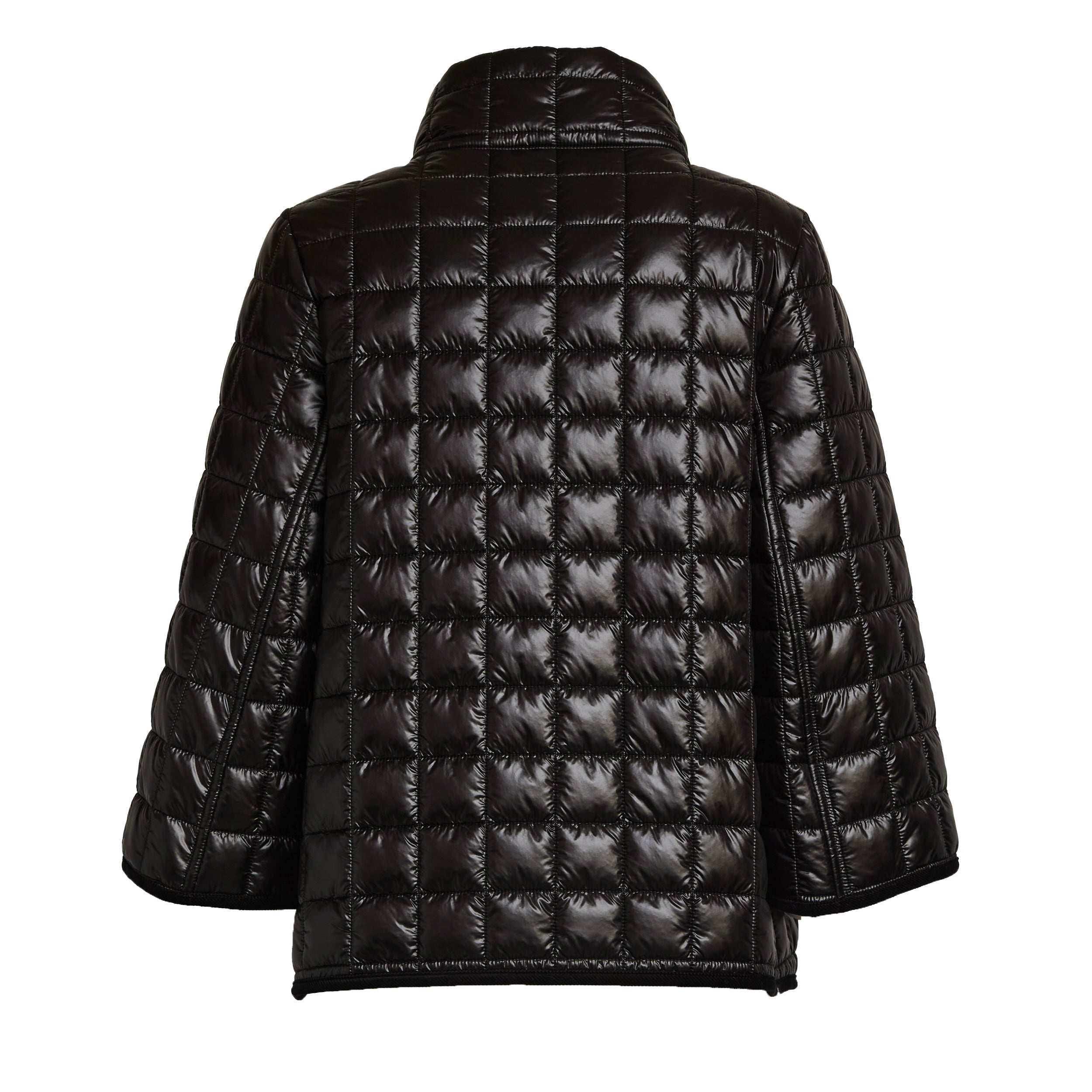 FAY Quilted Cape with Standing Collar