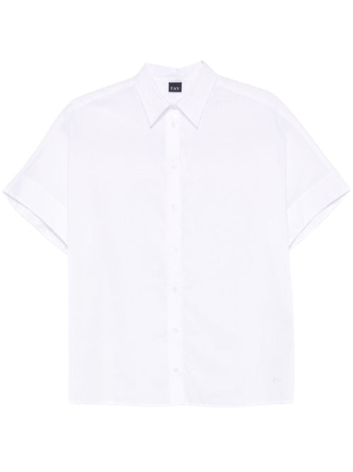 FAY Elegant Short Kimono Sleeve Shirt for Women