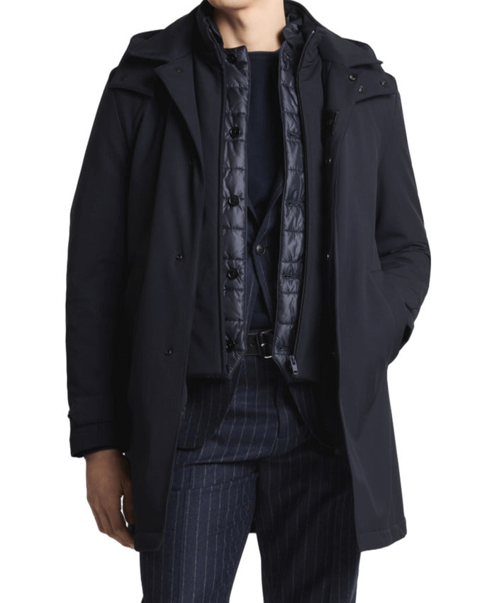 FAY Regular Fit Water-Repellent Jacket with Removable Hood