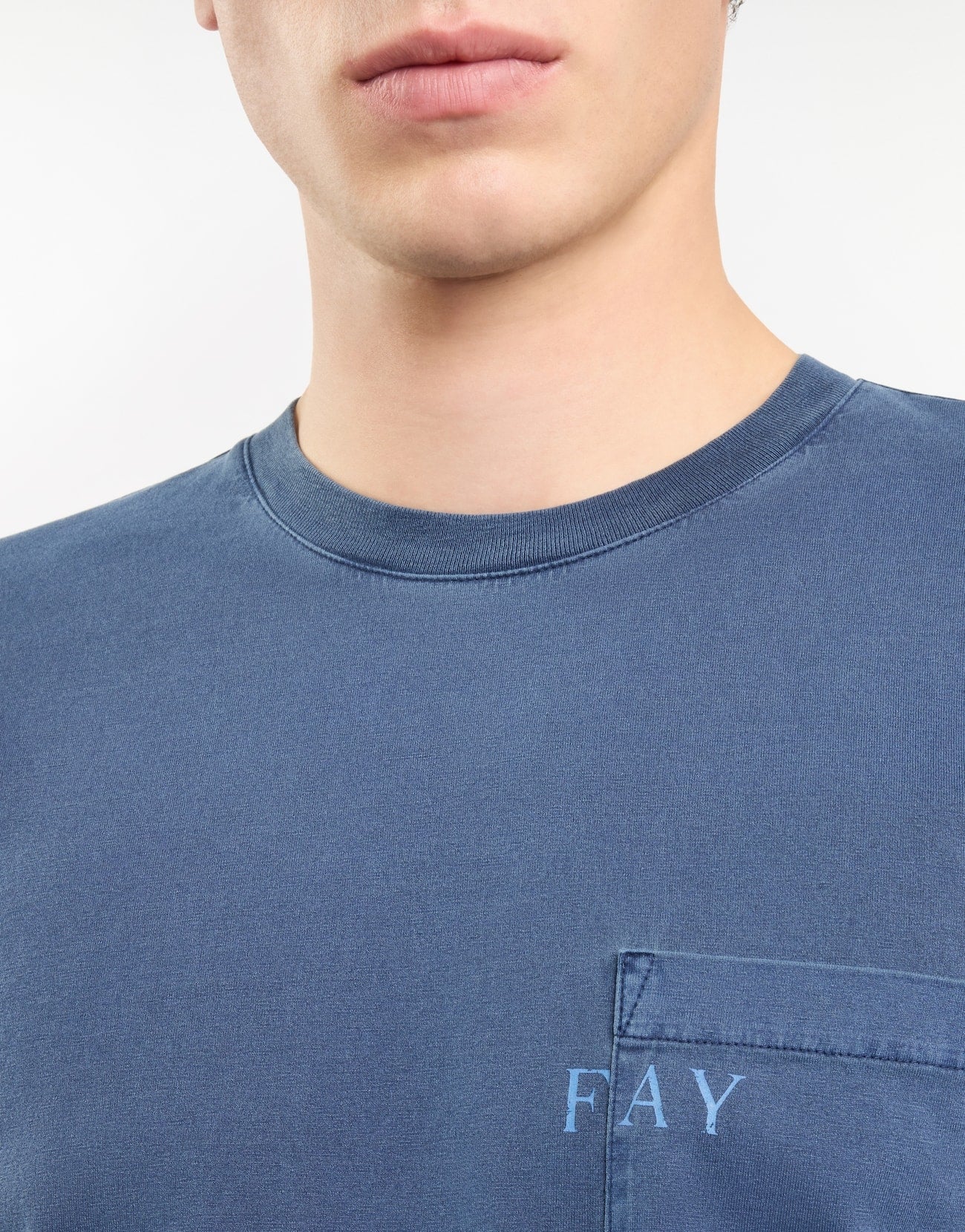 FAY Comfort Fit T-Shirt with Chest Pocket - SS25