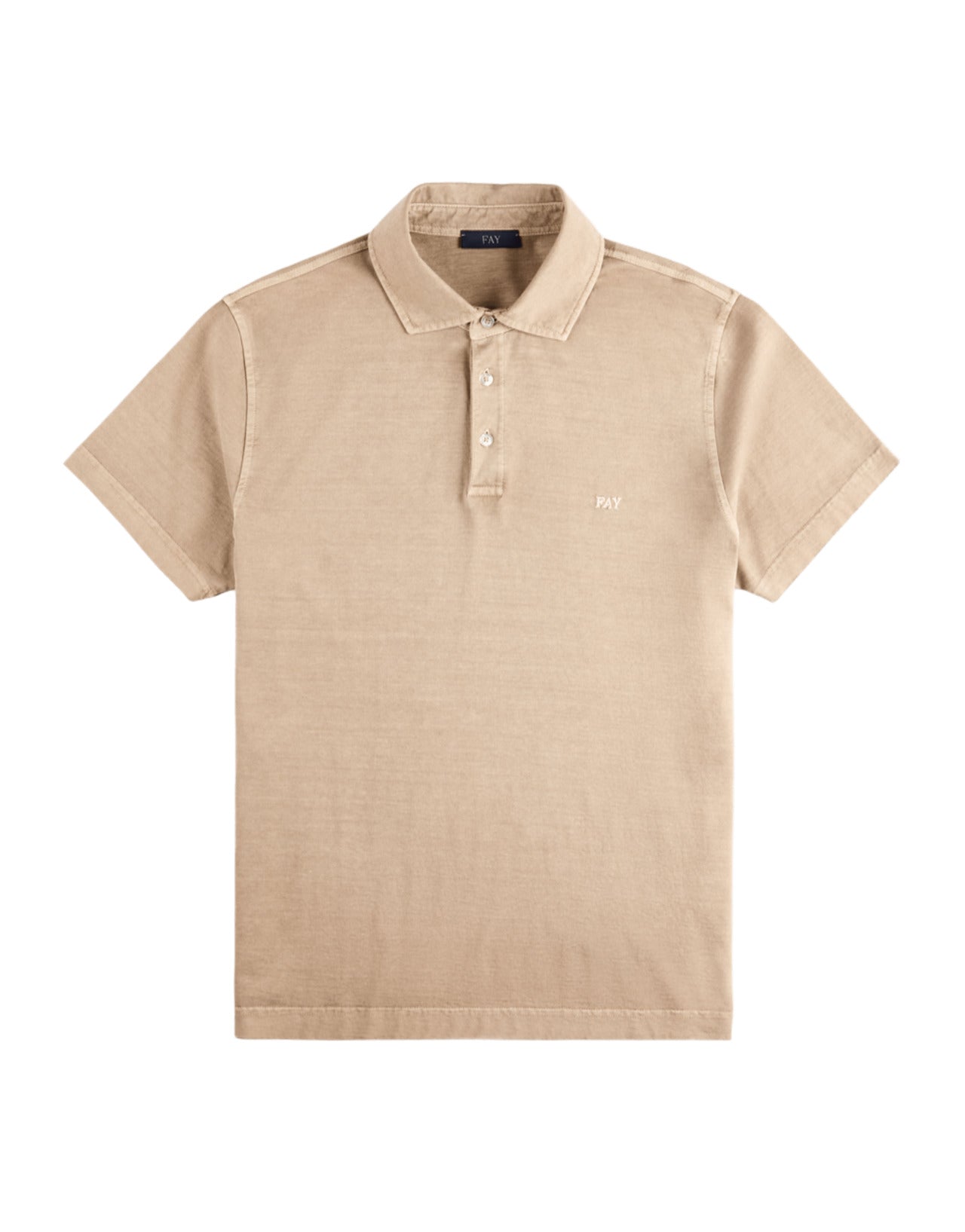 FAY Frosted Short Sleeve Polo T-Shirt for Men
