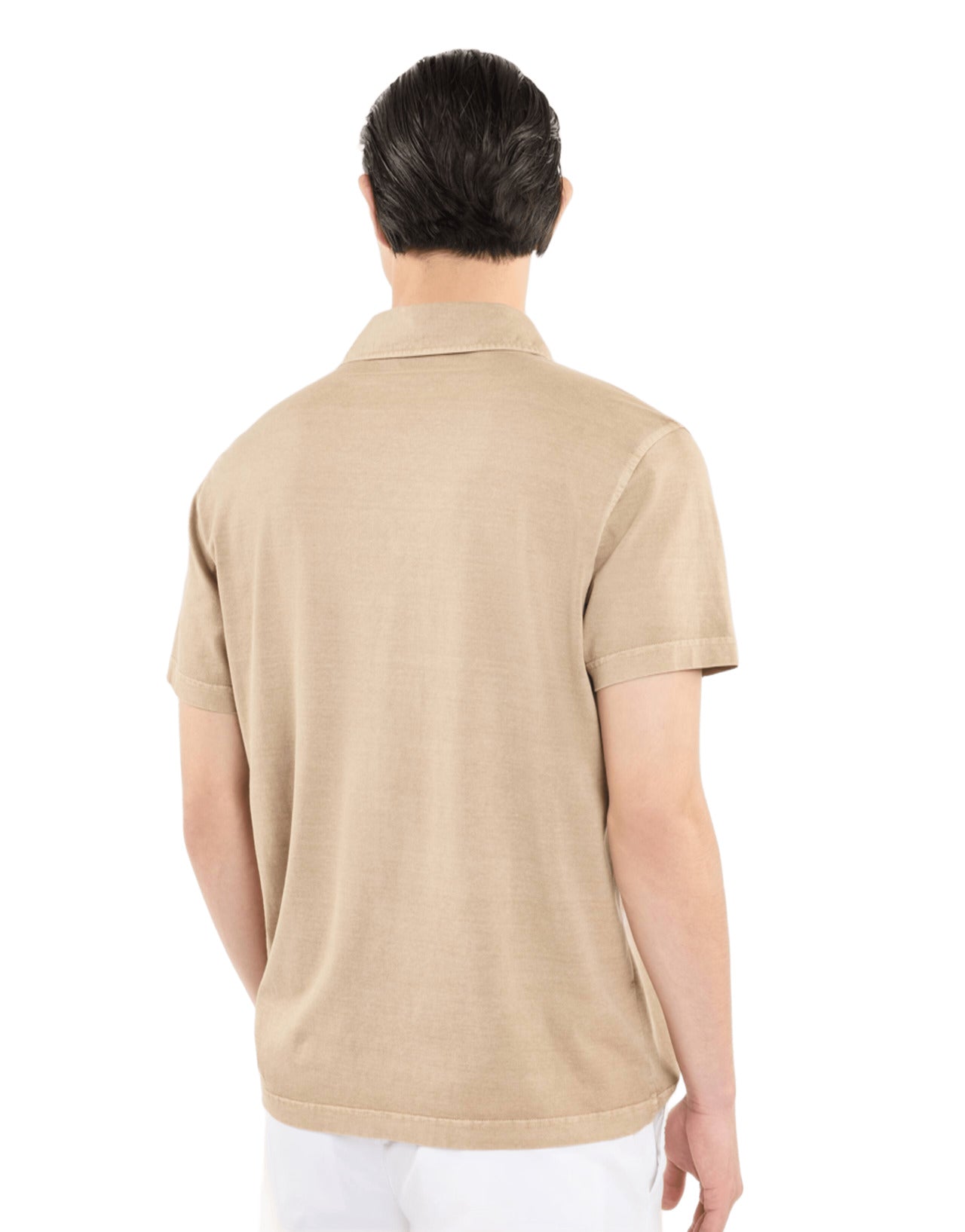 FAY Frosted Short Sleeve Polo T-Shirt for Men