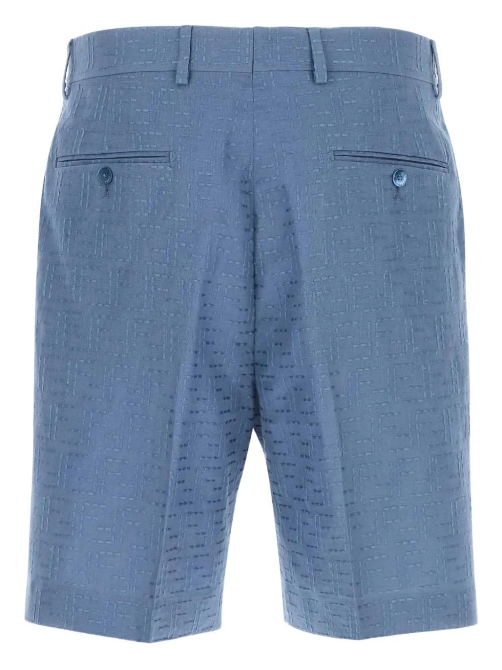 FENDI Linen Blend Bermuda Shorts for Men