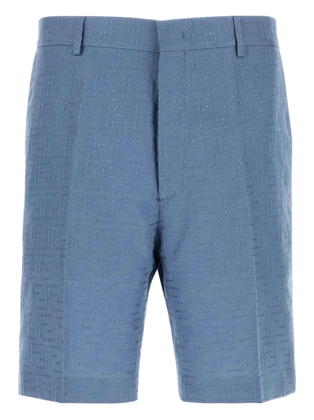FENDI Linen Blend Bermuda Shorts for Men