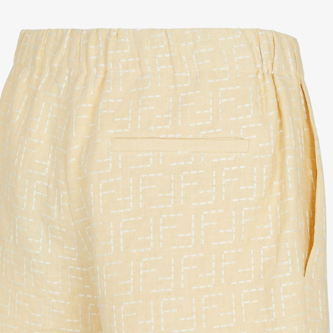 FENDI Jacquard Linen Bermuda Shorts for Men - SS25