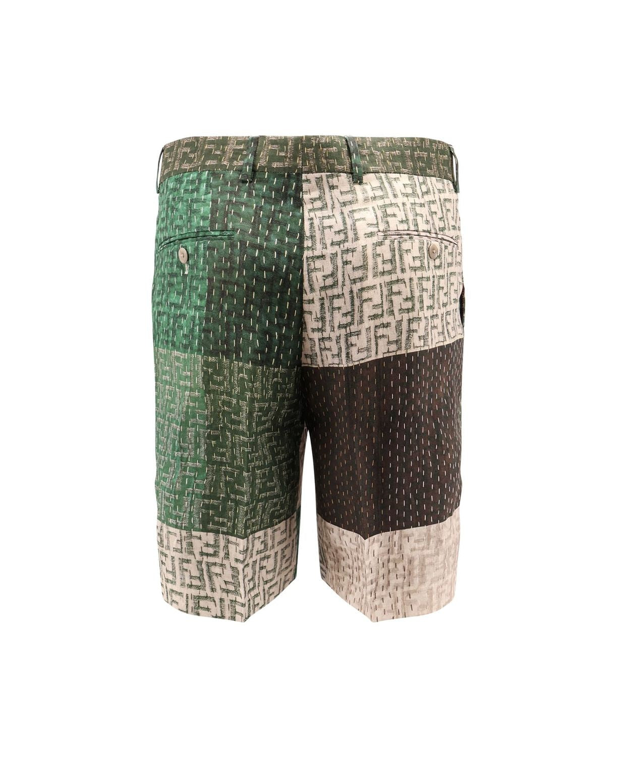 FENDI Men's Mini Jungle Print Shorts