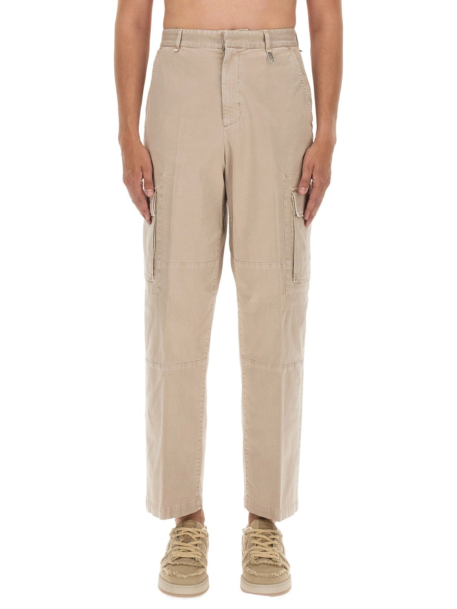 FENDI Regular Fit Gabardine Pants for Men