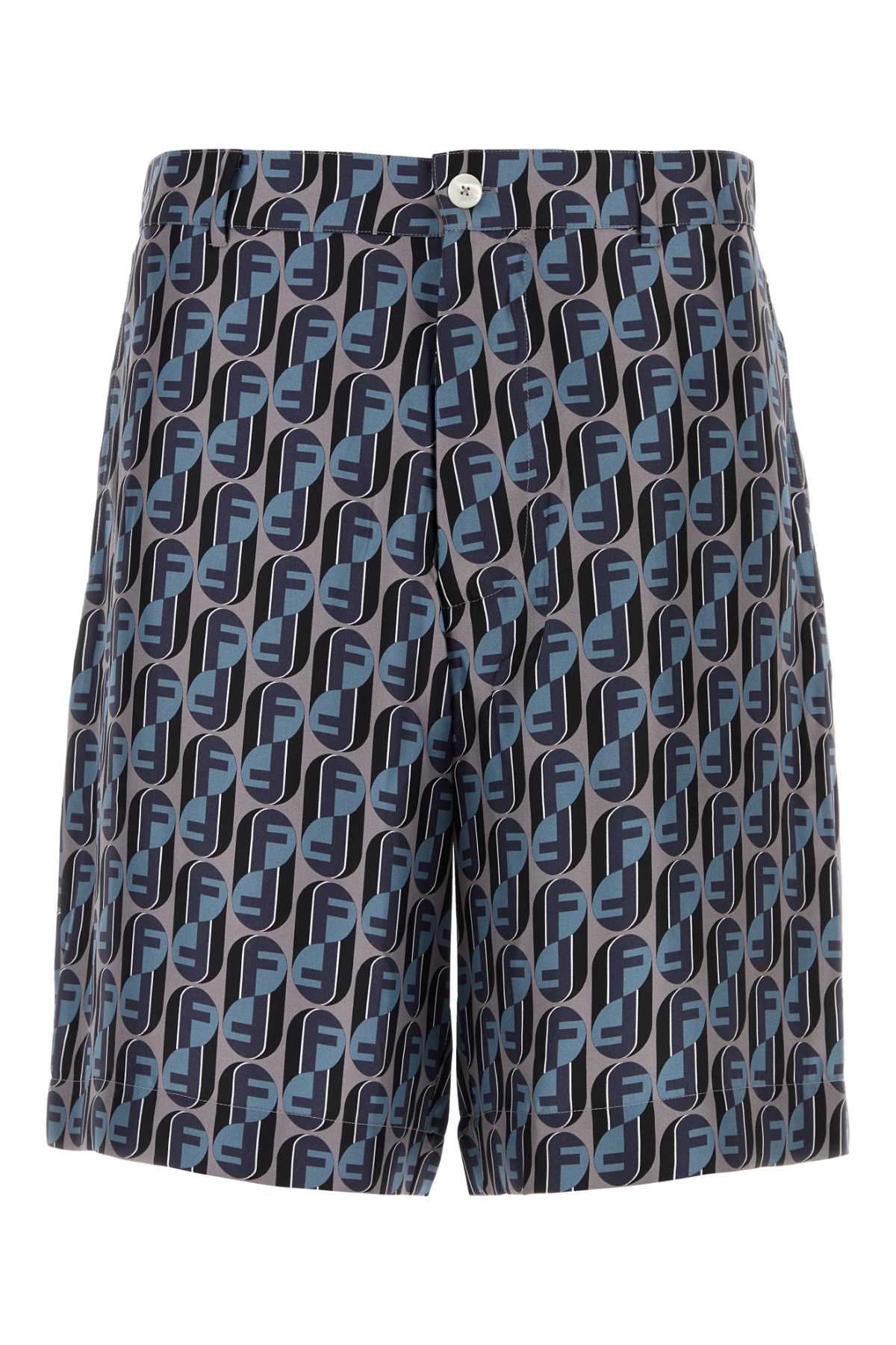 FENDI Printed Silk Bermuda Shorts for Men