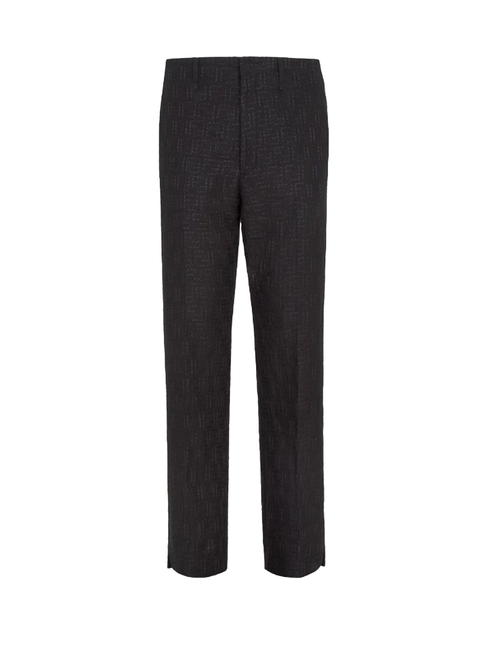 FENDI Linen and Cotton Blend Trousers for Men - SS25 Collection