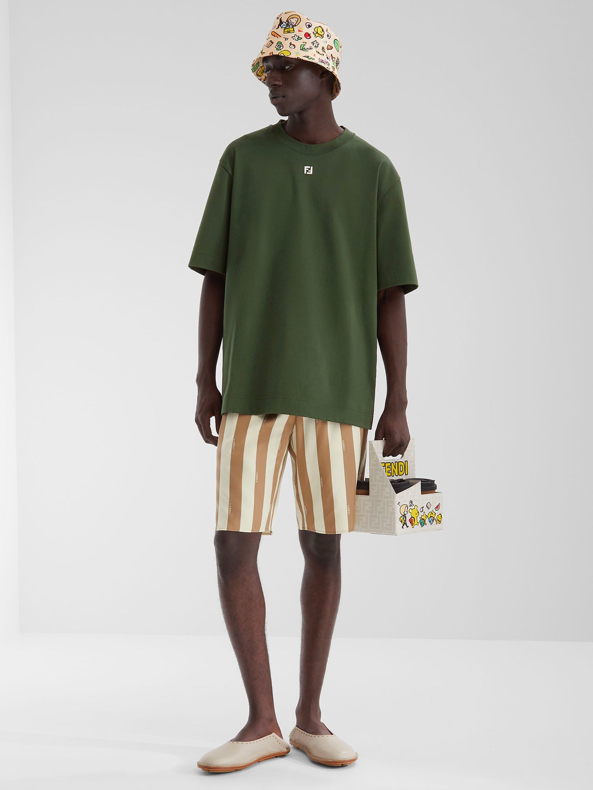 FENDI Silk Pequin Bermuda Shorts - Size 48