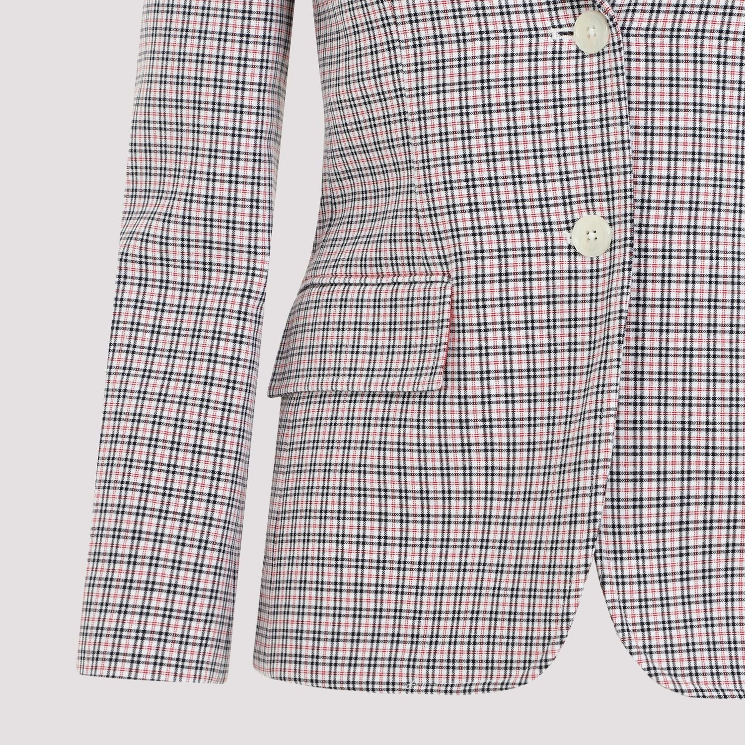 THOM BROWNE Mini Check Cotton Jacket for Women - SS24 Collection
