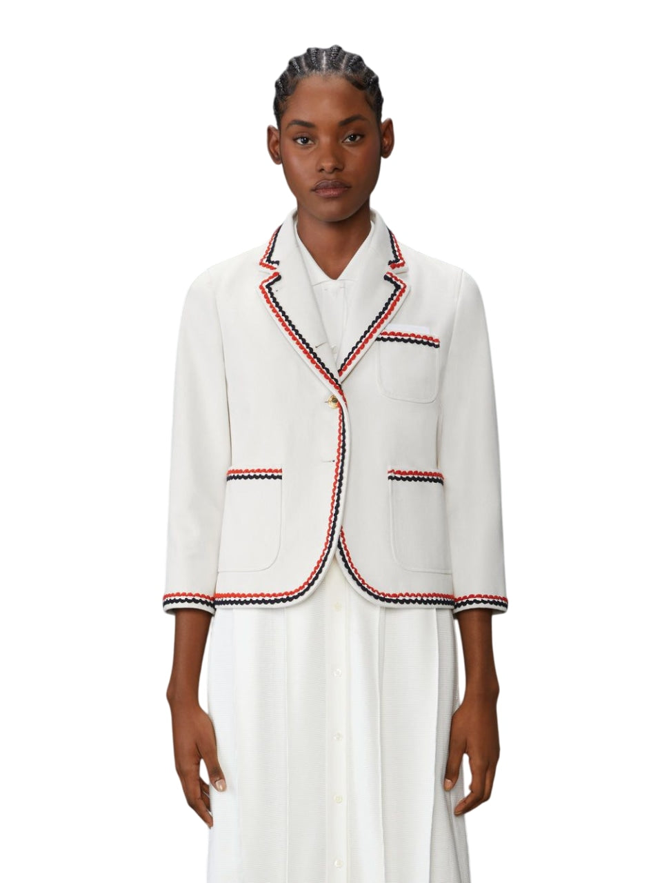 THOM BROWNE Cropped Patch Sport Jacket - SS25