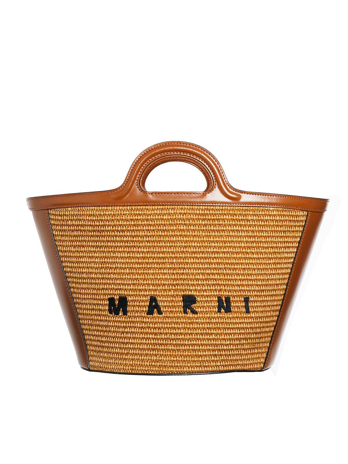 MARNI Tropicalia Micro Leather and Raffia Handbag