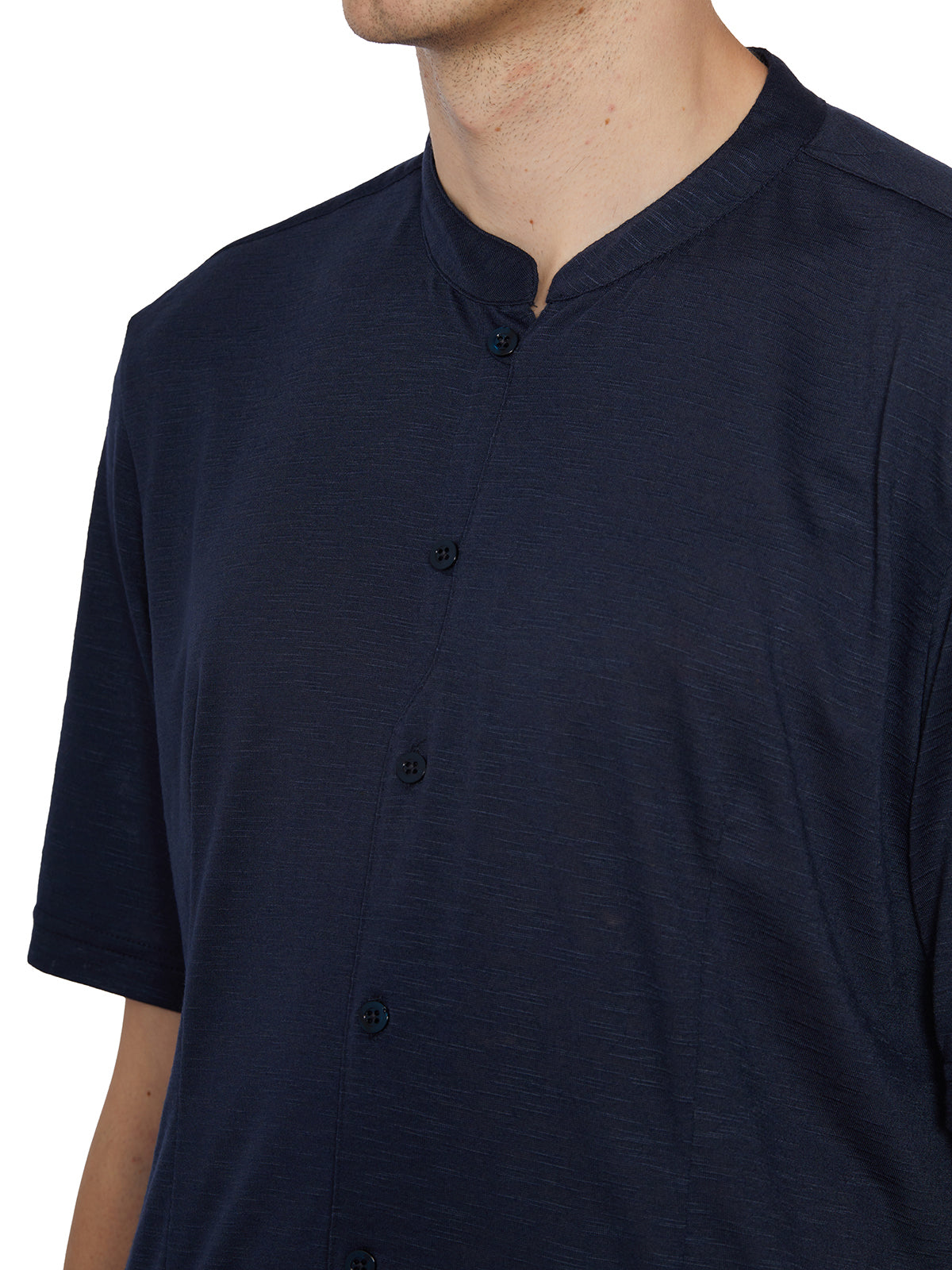 DANIELE ALESSANDRINI Men's Stretch Button-Fly T-Shirt in Size L