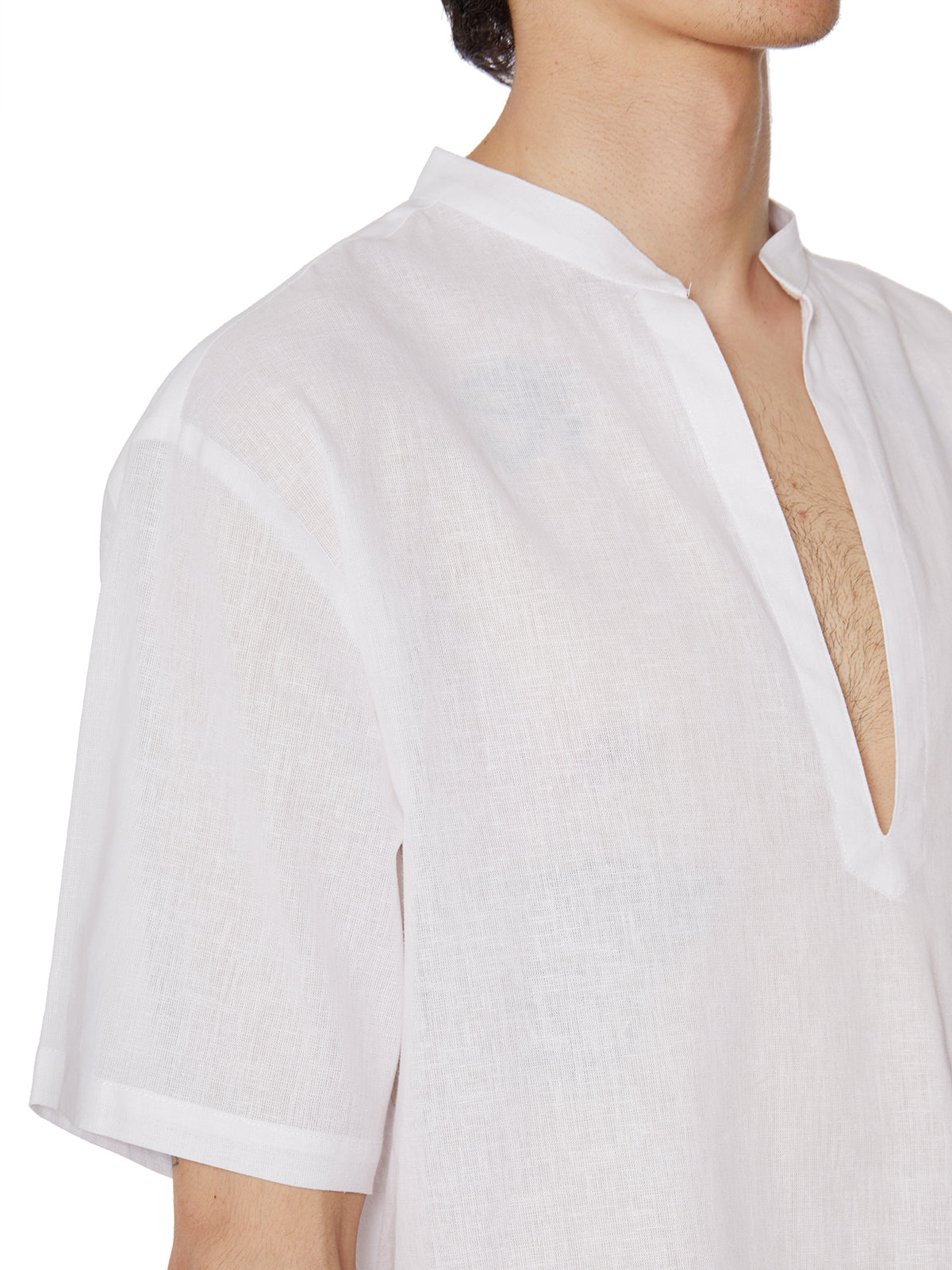 DANIELE ALESSANDRINI Linen Cotton Shirt - Medium Size