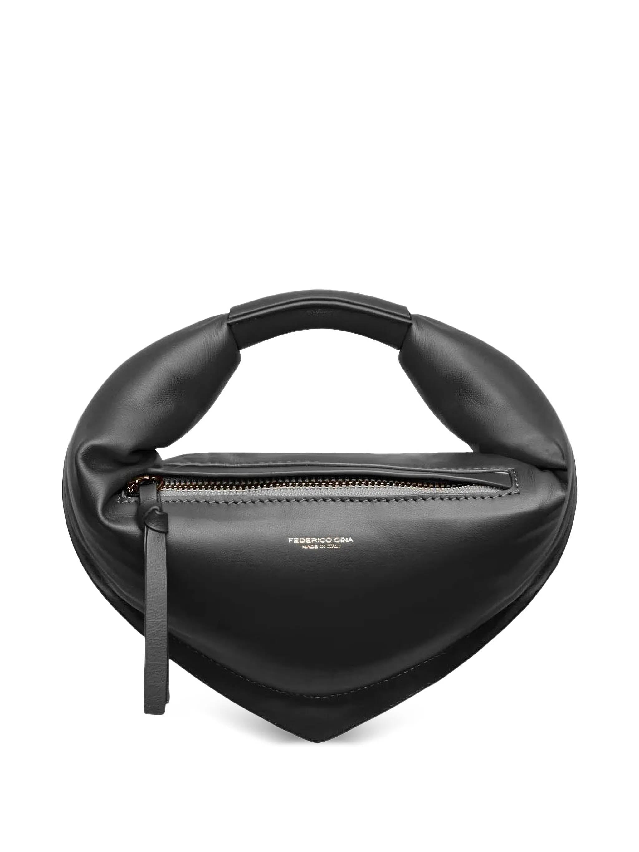 FEDERICO CINA Mini Lambskin Handbag with Reinforced Handle