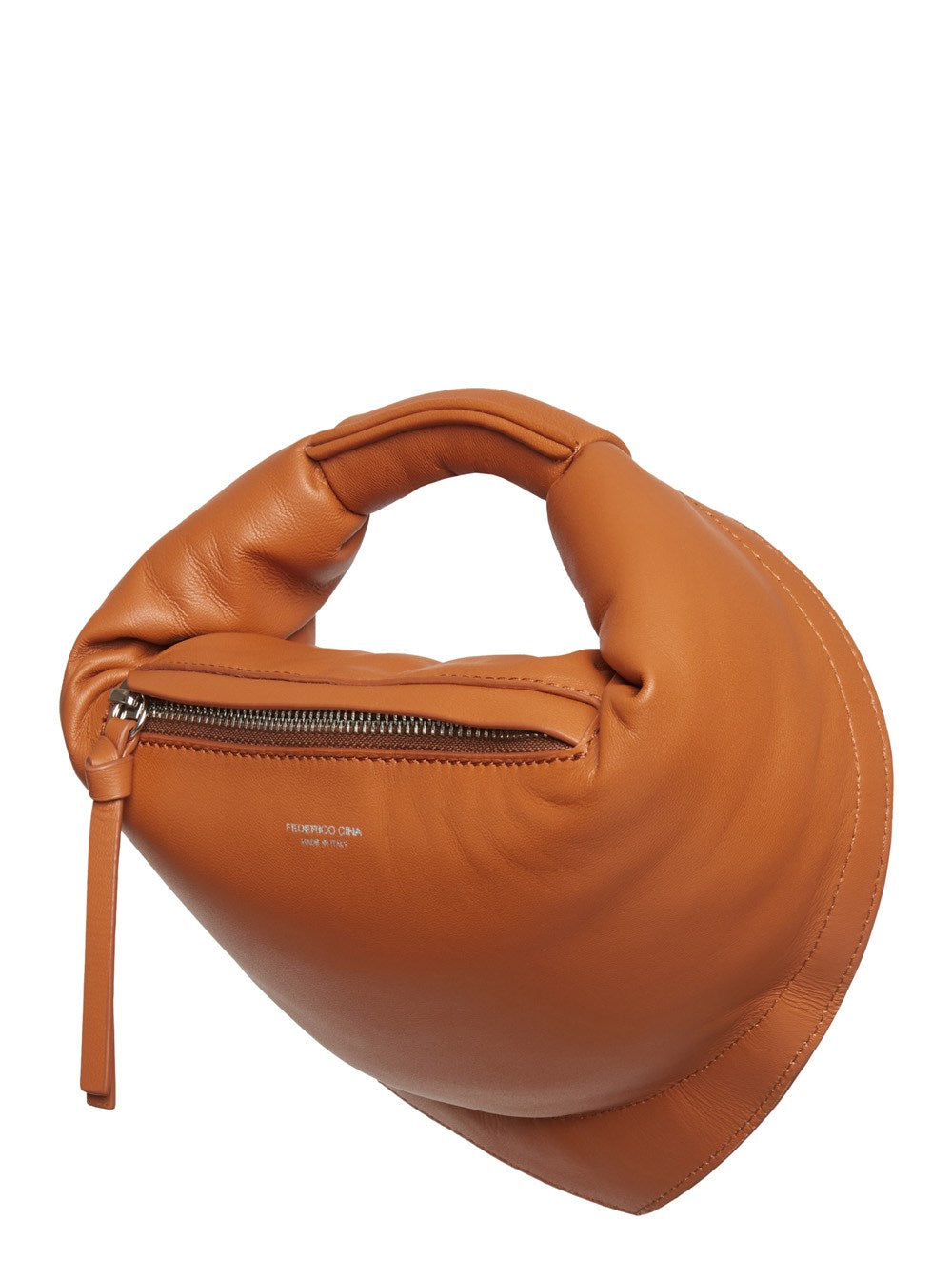 FEDERICO CINA Mini Lambskin Handbag with Reinforced Handle