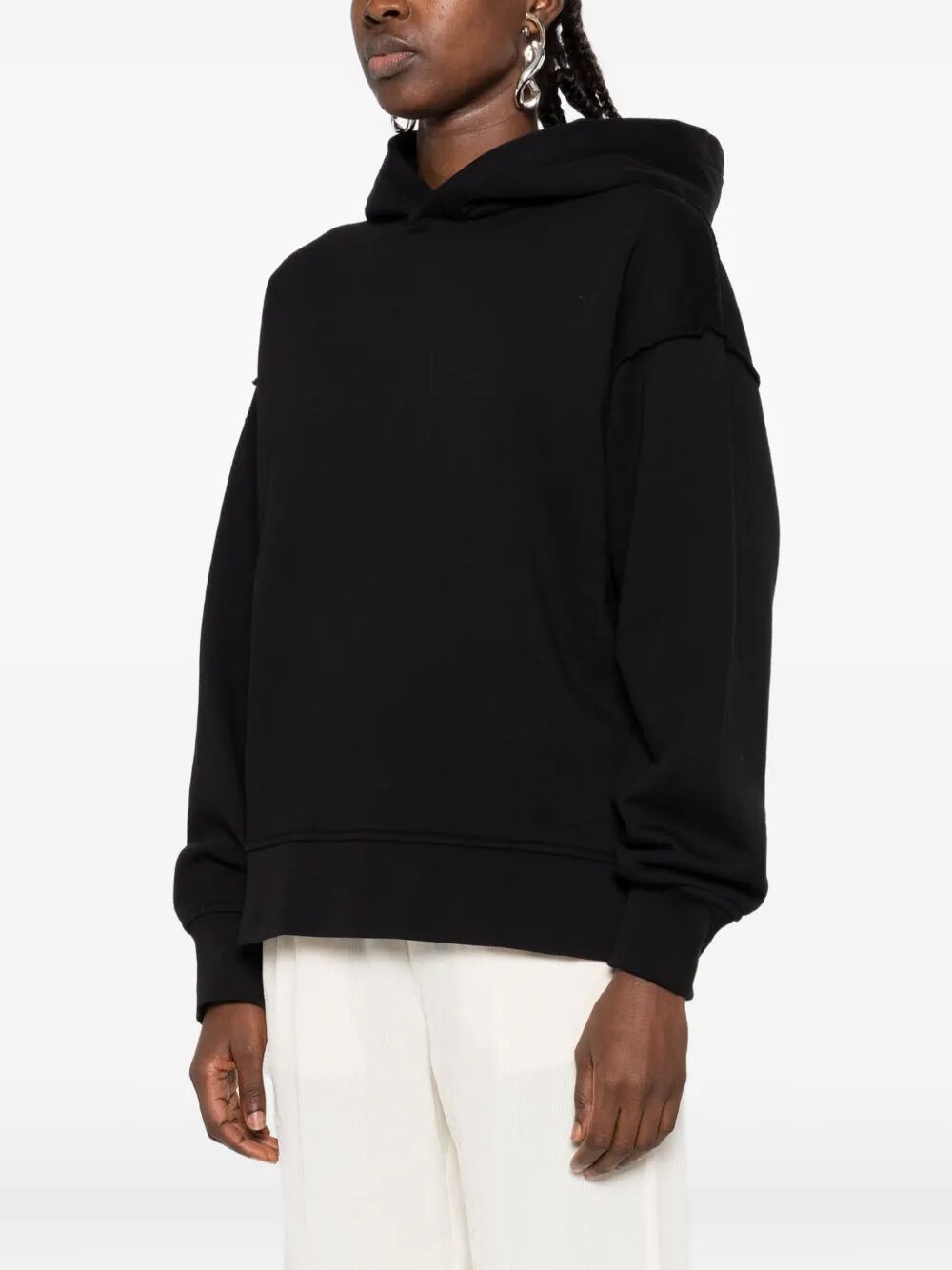 FEDERICO CINA Cotton Hoodie with Tortellino Recipe Design for Women - FW25