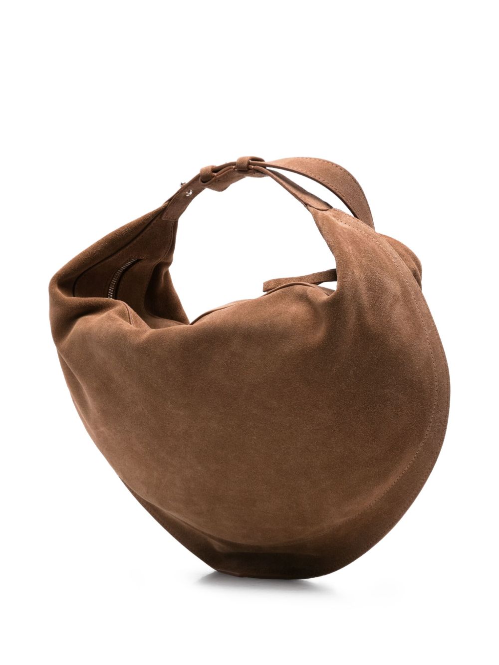 FEDERICO CINA Suede Tortellino Handbag - Dimensions: 40 x 22 x 12