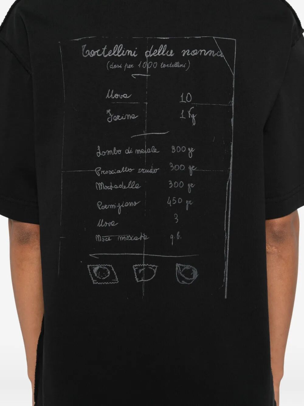 FEDERICO CINA Tortellino Recipe Cotton T-Shirt