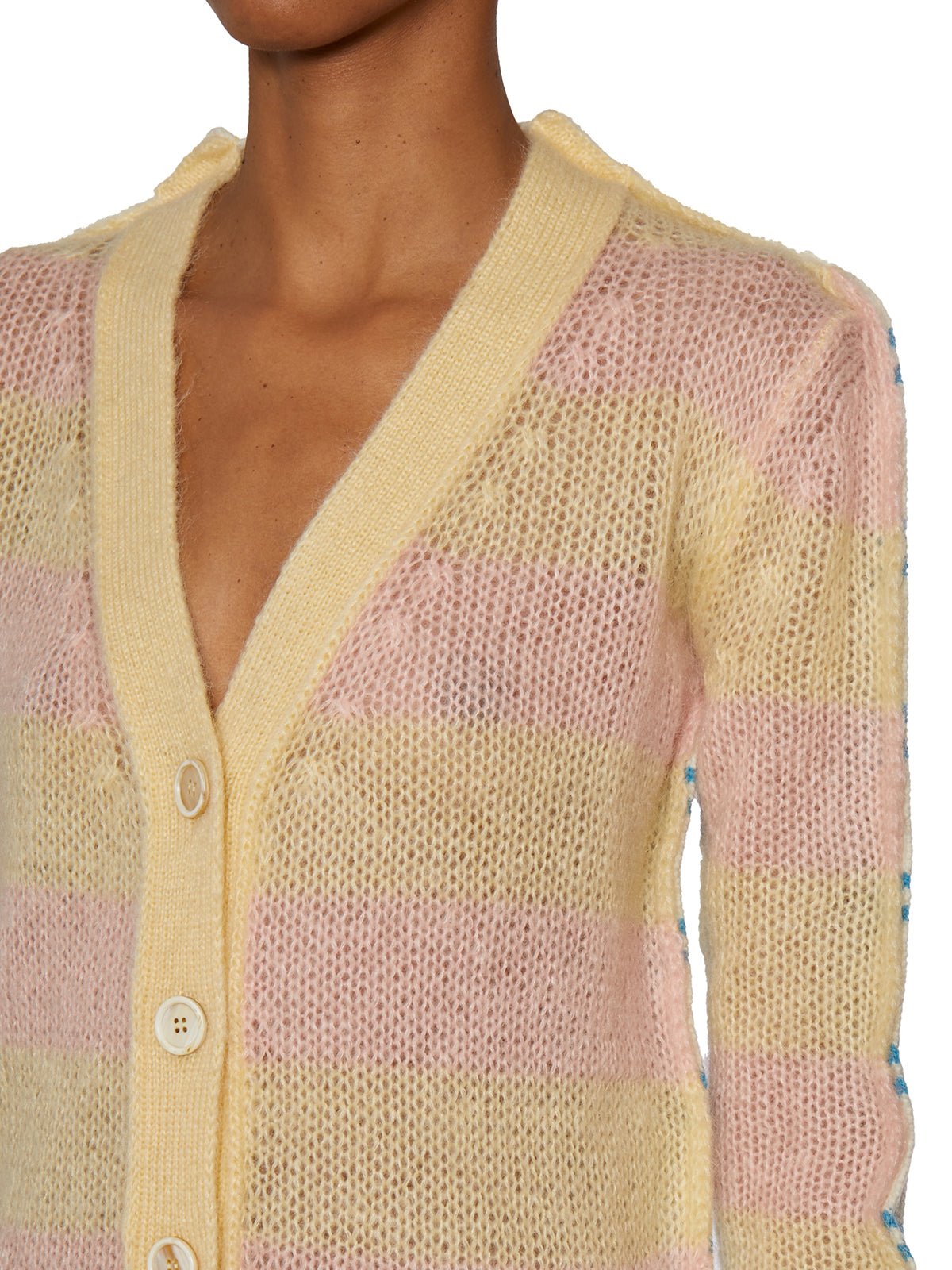 MARNI V-Neck Mohair and Wool Cardigan - Size 40