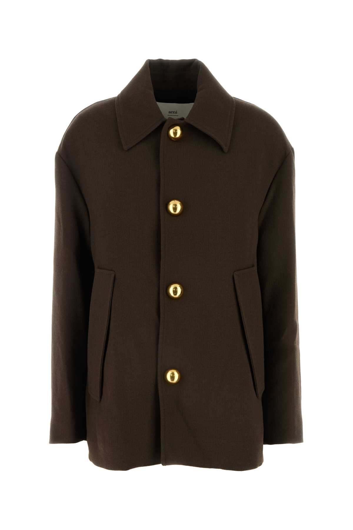 AMI PARIS Mini Belted Wool Jacket for Women