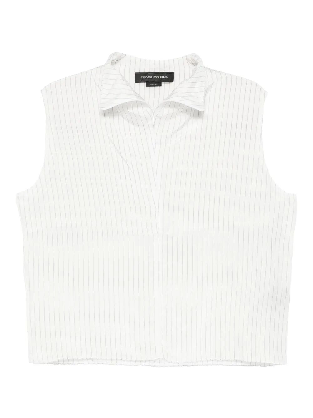 FEDERICO CINA Sleeveless Blouse with Zip