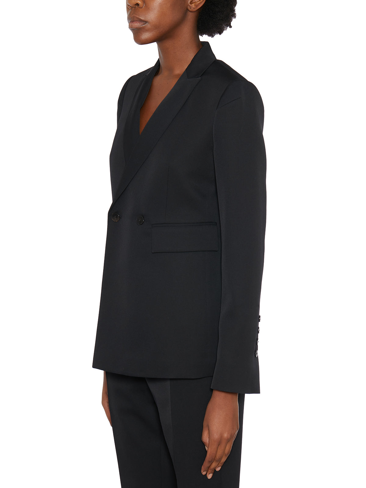 SAPIO Double-Breasted Mini Wool Jacket - Size 42