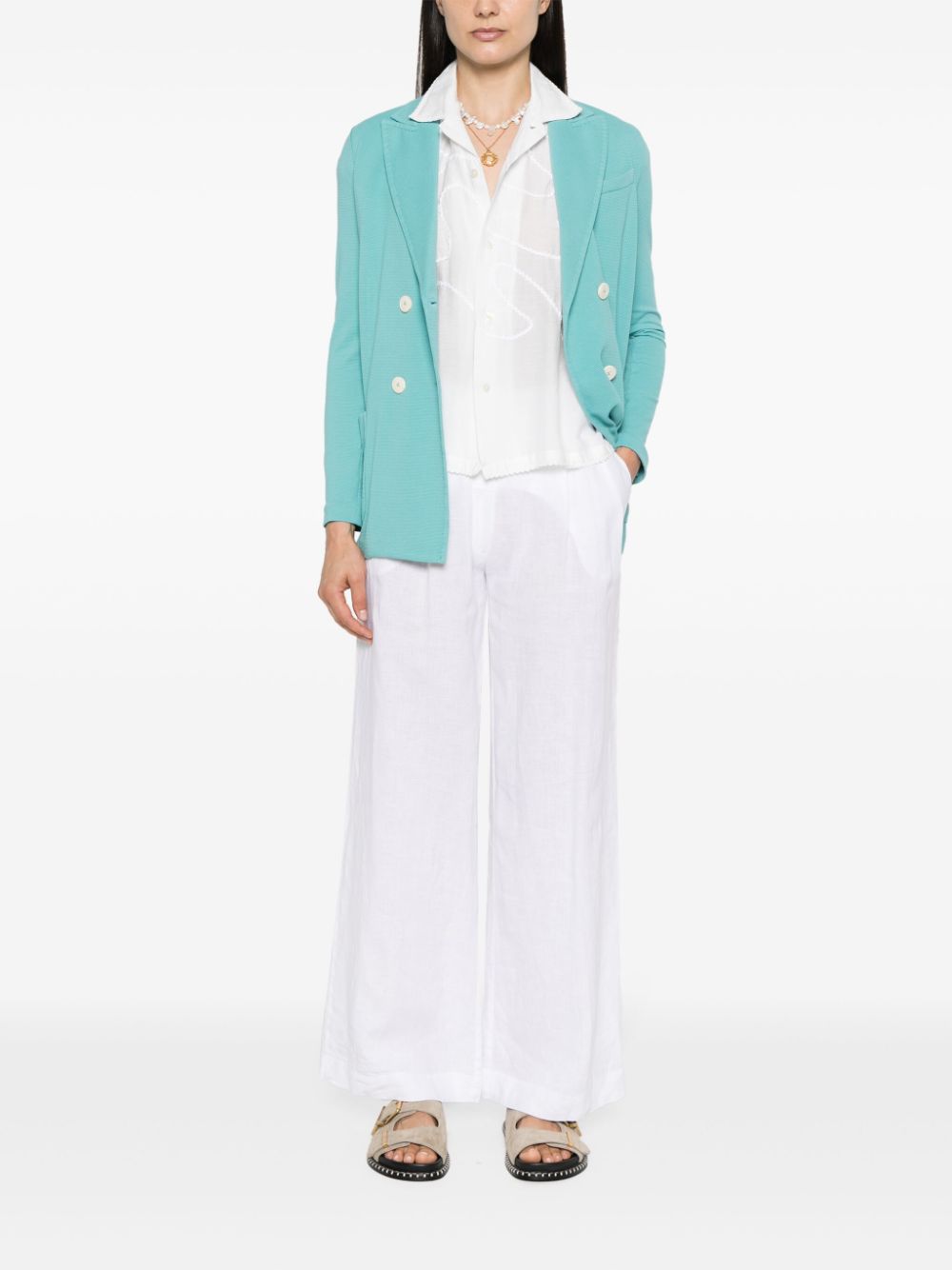 CIRCOLO 1901 Double-Breasted Oxford Jacket for Women