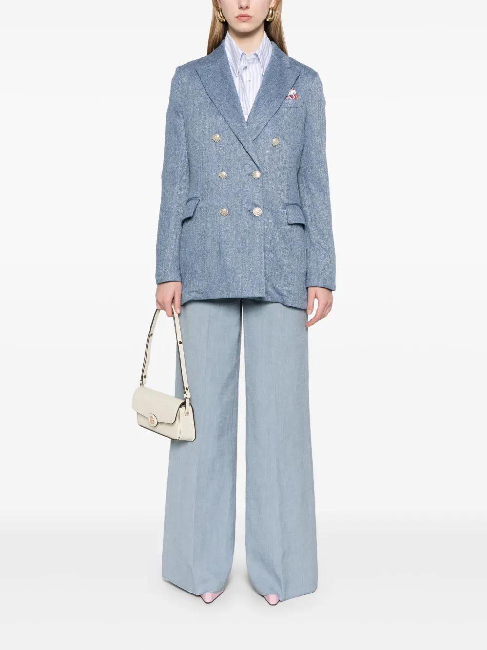 CIRCOLO 1901 Double-Breasted Linen & Cotton Jacket