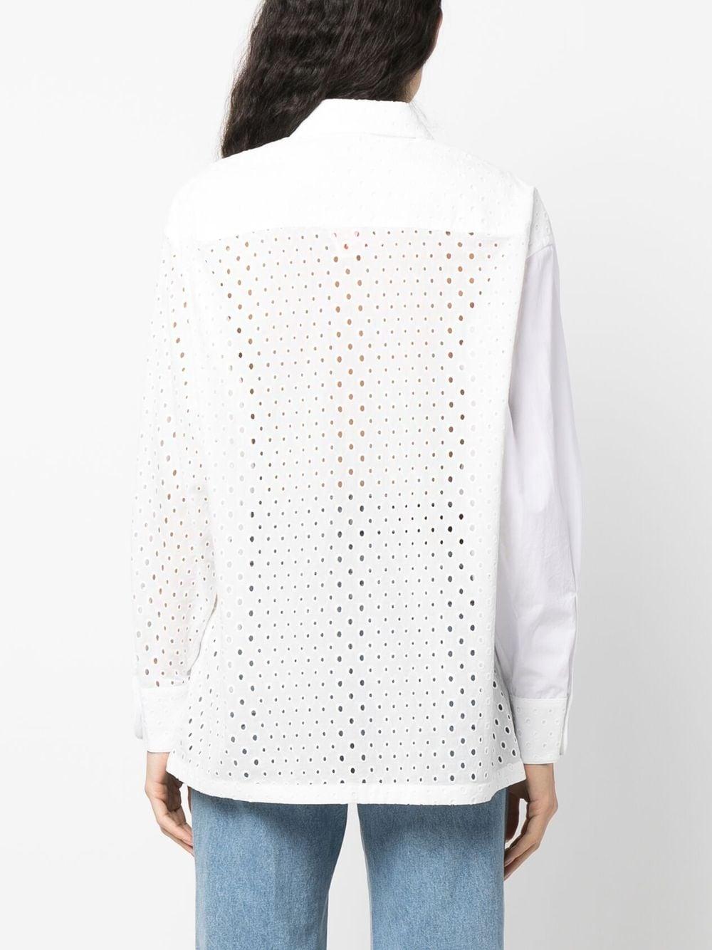 KENZO Broderie Anglaise Cotton Shirt - Size 36