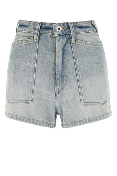KENZO High-Waisted Mini Denim Shorts - Size 26