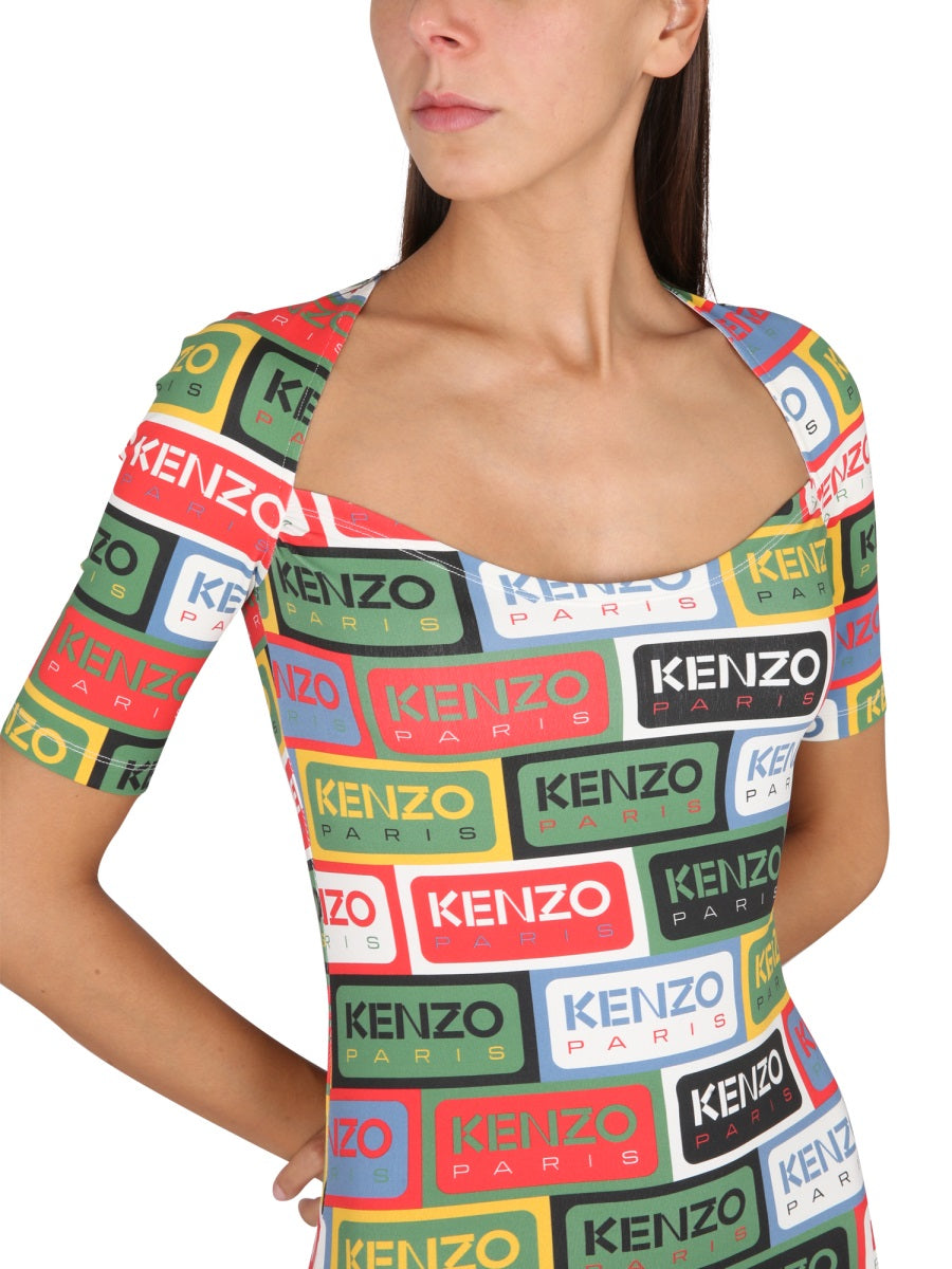 KENZO Bodycon Dress with Square Neckline for Women
