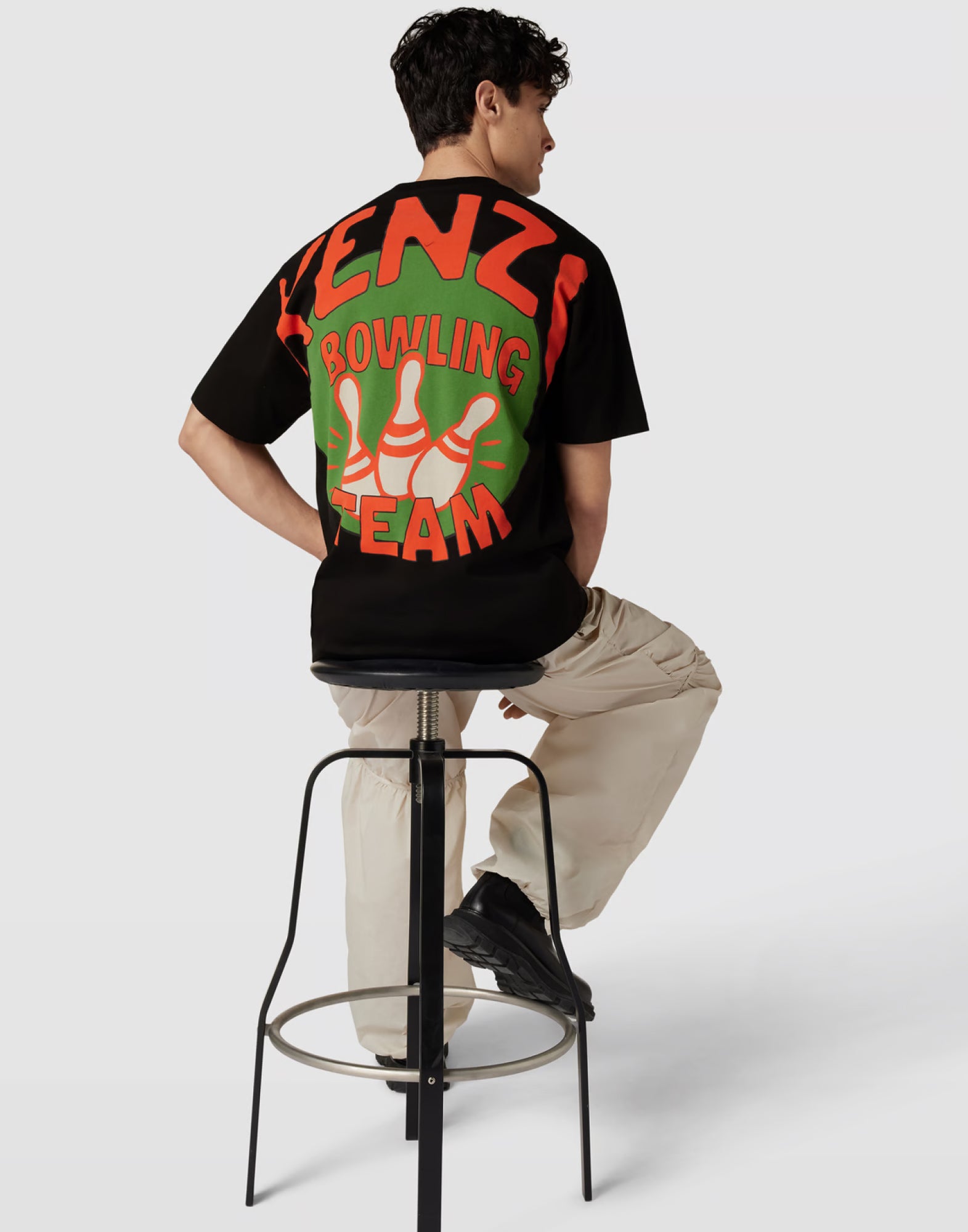 KENZO Oversized Bowling Team Logo T-Shirt for Men
