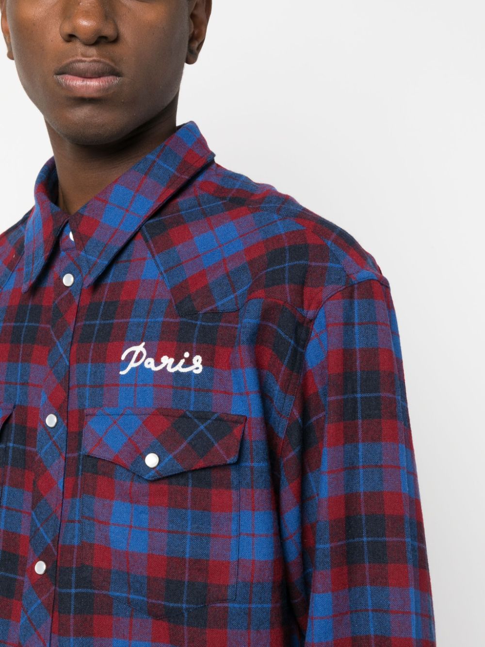 KENZO Regular Fit Western Shirt with Logo - Size 40