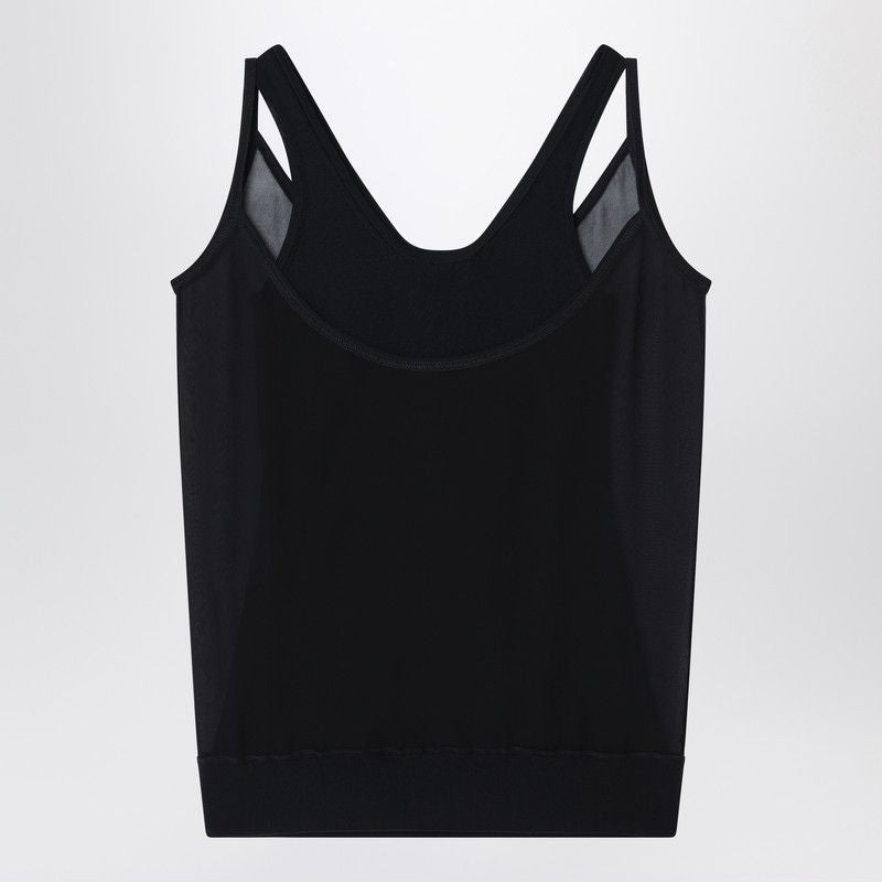 FENDI Sleeveless Knit Long Dress with Asymmetrical Hemline