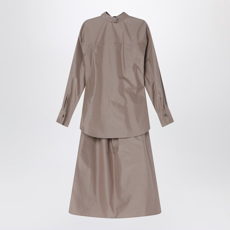 FENDI Mini Cotton and Silk Chemisier Dress
