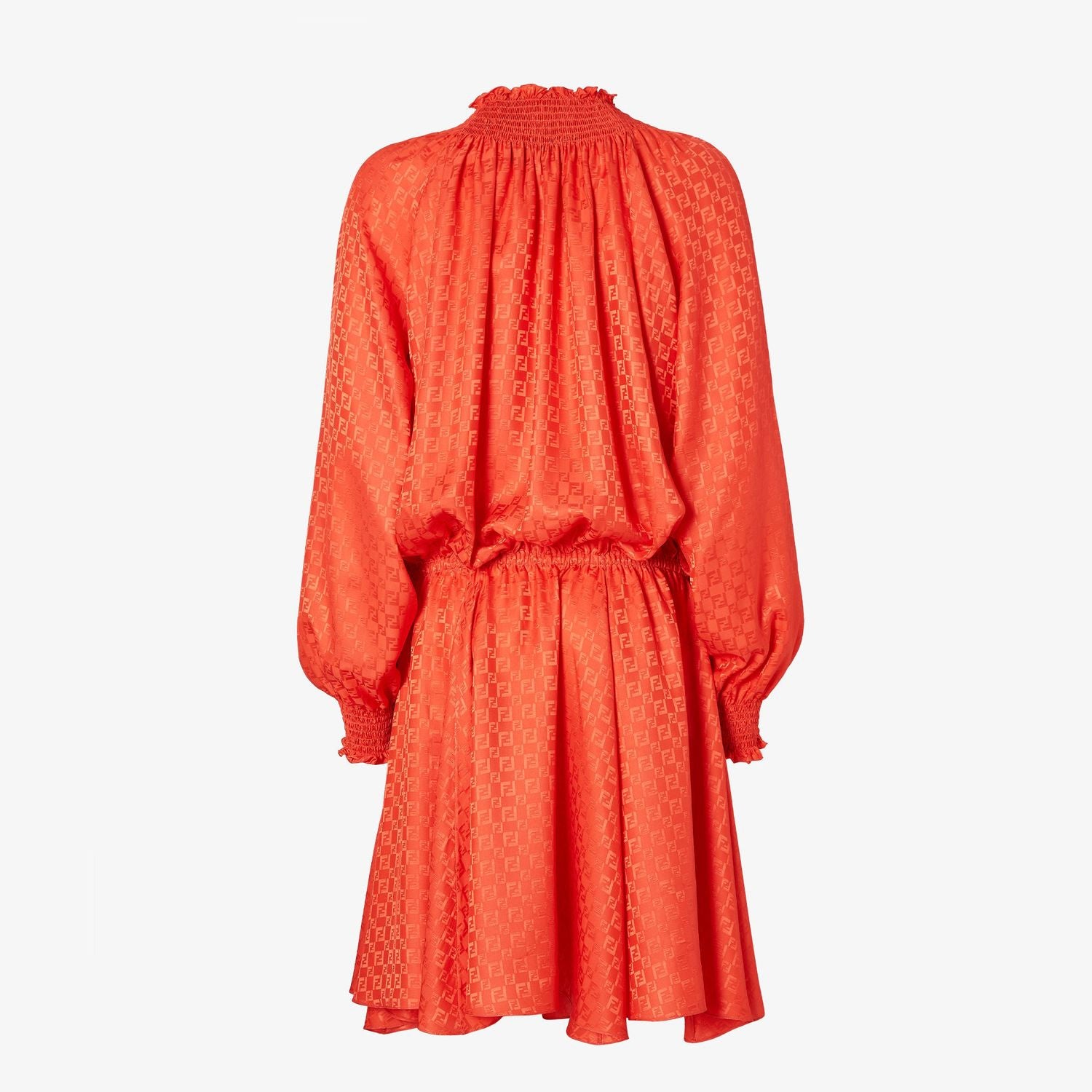 FENDI Silk Jacquard Mini Dress with Flowing Silhouette