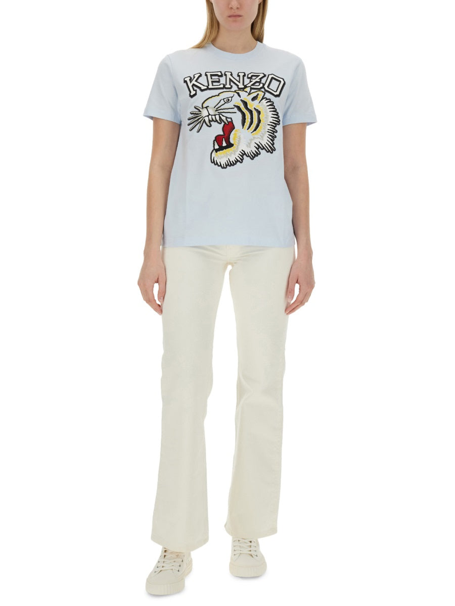 KENZO Embroidered Tiger T-Shirt - Regular Fit, Size S