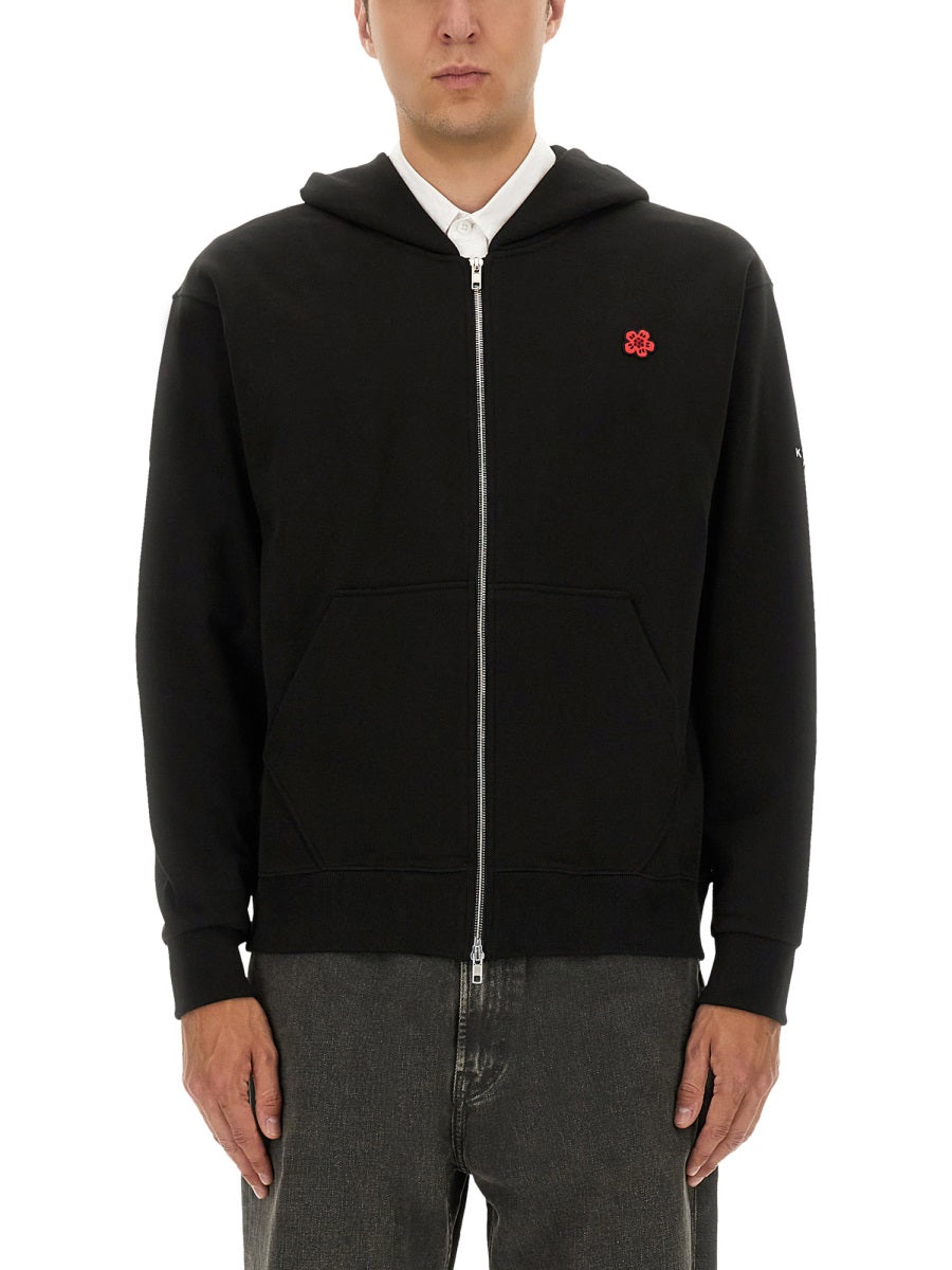 KENZO Logo Zip-Up Hoodie for Men
