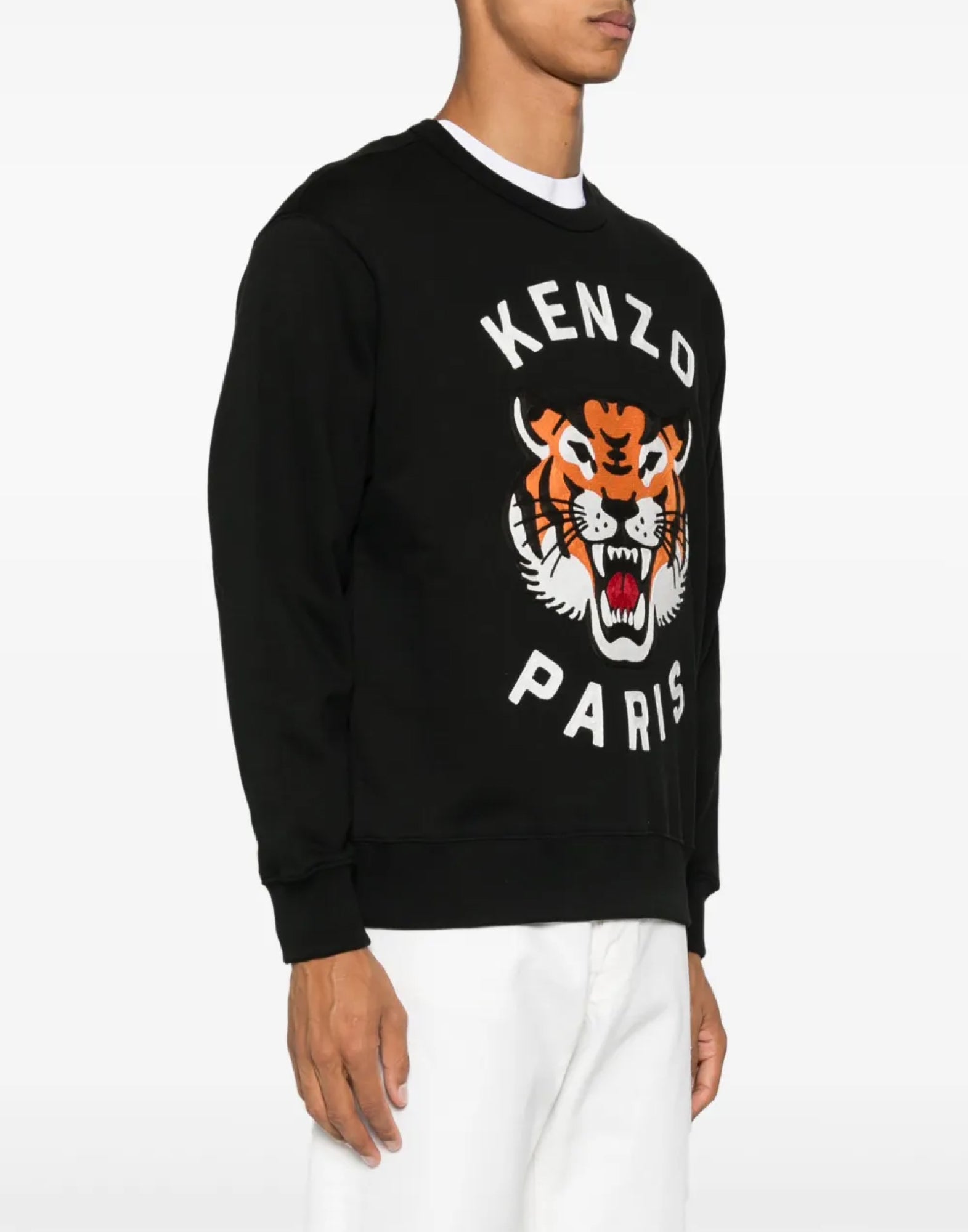 KENZO Lucky Tiger Logo Sweatshirt - Men's Round Neck Long Sleeve