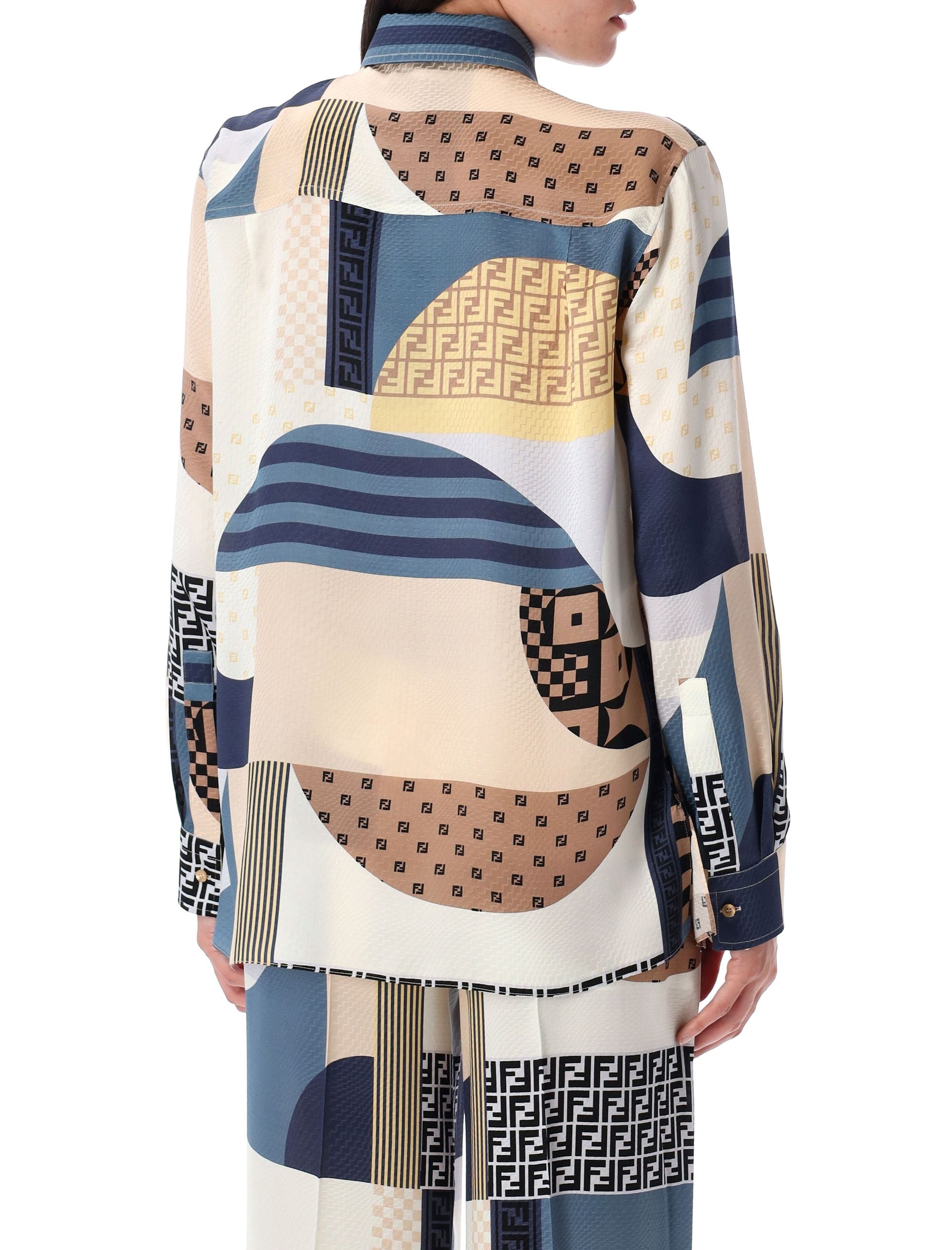 FENDI Patchwork Print Shirt - Size 40