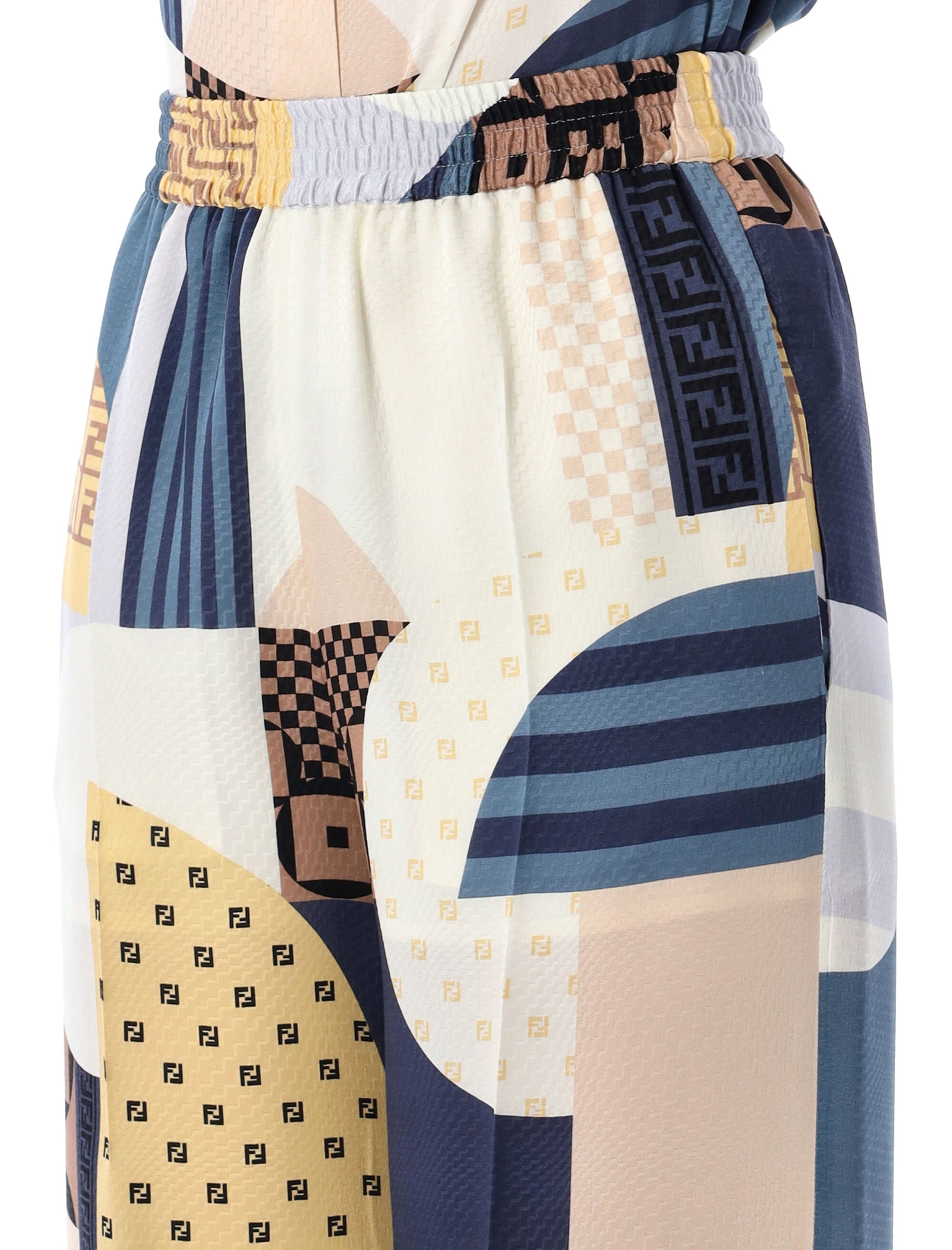 FENDI Patchwork Print Trousers - Size 38