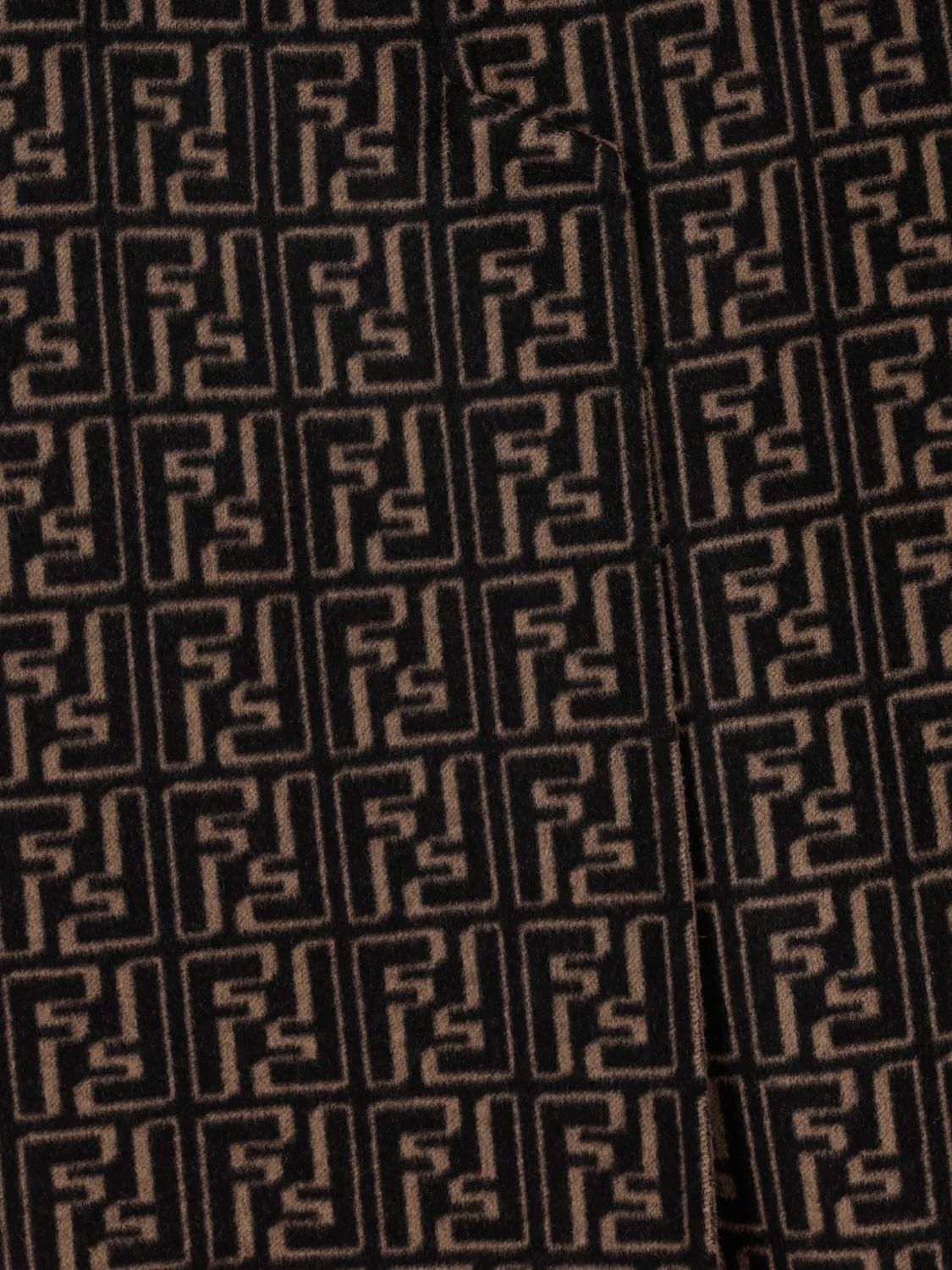 FENDI Men's Double Wool Logo Trench Coat